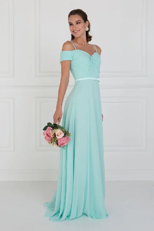 Elizabeth K - GL1523 Off Shoulder Twisted Affordable Prom Gown