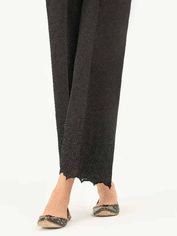 Embroidered Cambric Trousers(Pret)