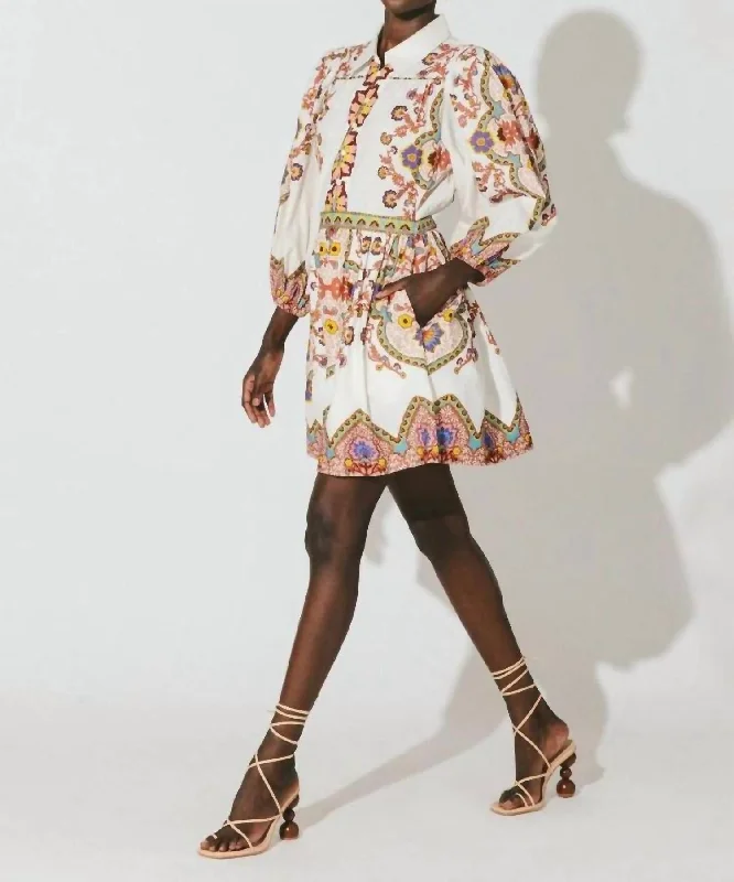 Leigh Mini Dress In Lagos Print