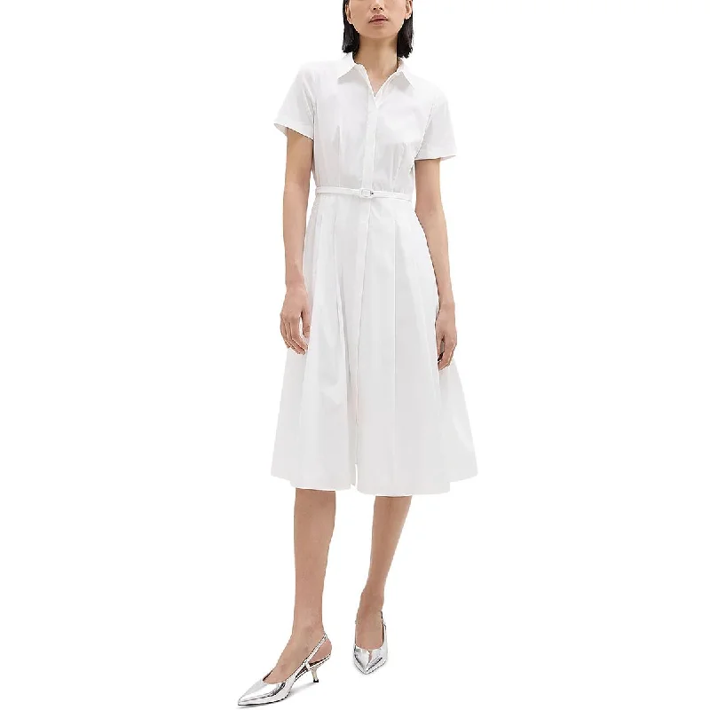 Womens Midi Button-Down Shirtdress