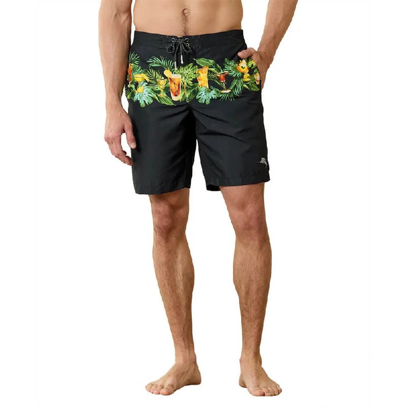 Tommy Bahama 9-Inch Baja Weekend Spirits Boardshorts - Black