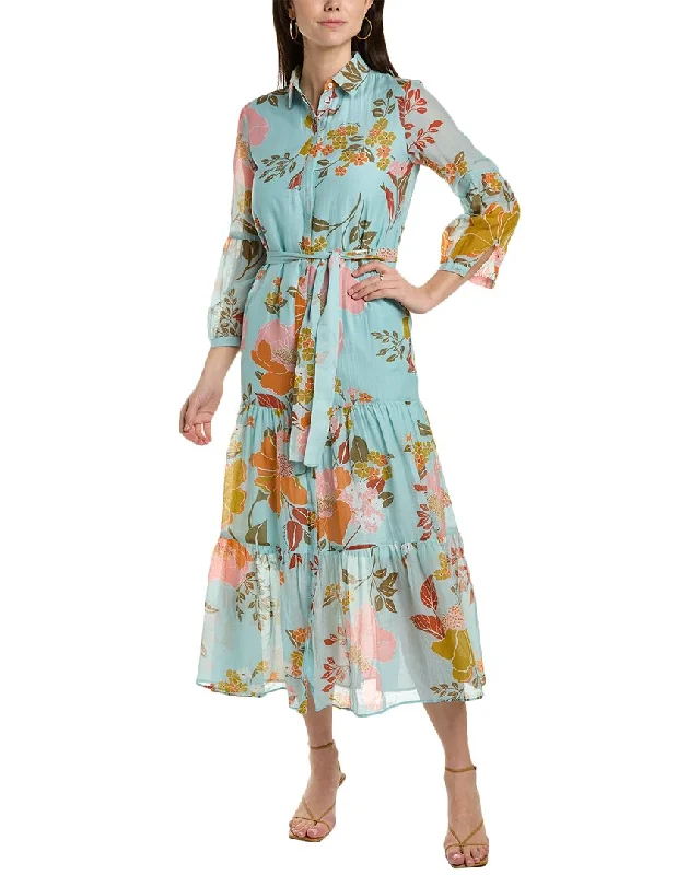 Marella Cicala Silk-Blend Midi Dress