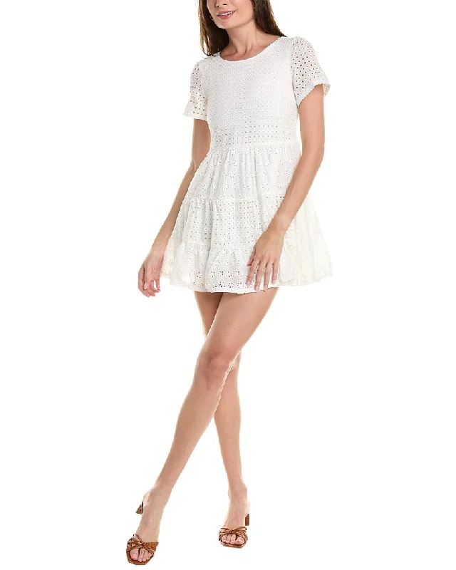 Lucca Eyelet Mini Dress