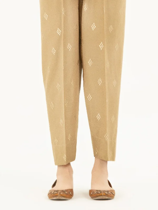 Embroidered Cambric Trousers(Pret)