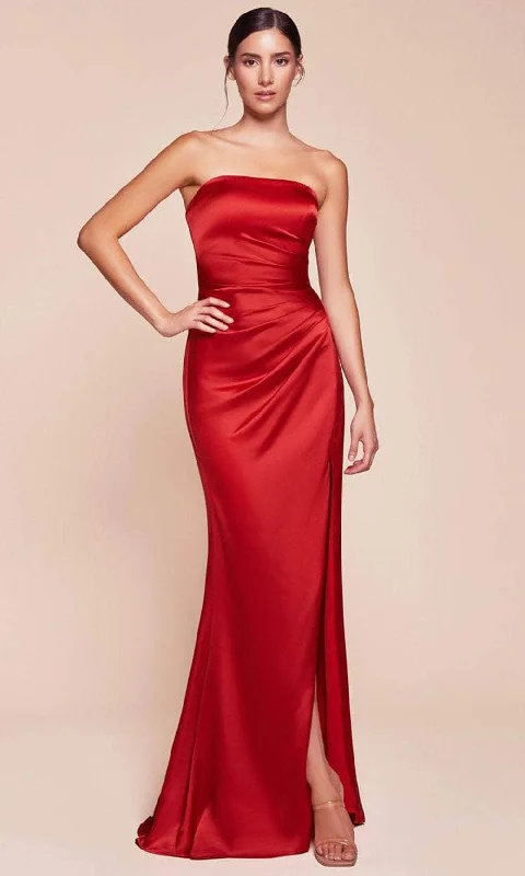 Ladivine 7451 - Strapless Satin Long Gown