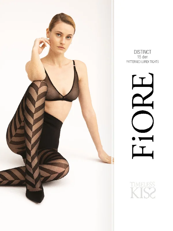 FiORE Distinct Chevron Patterned Tights 15 Denier