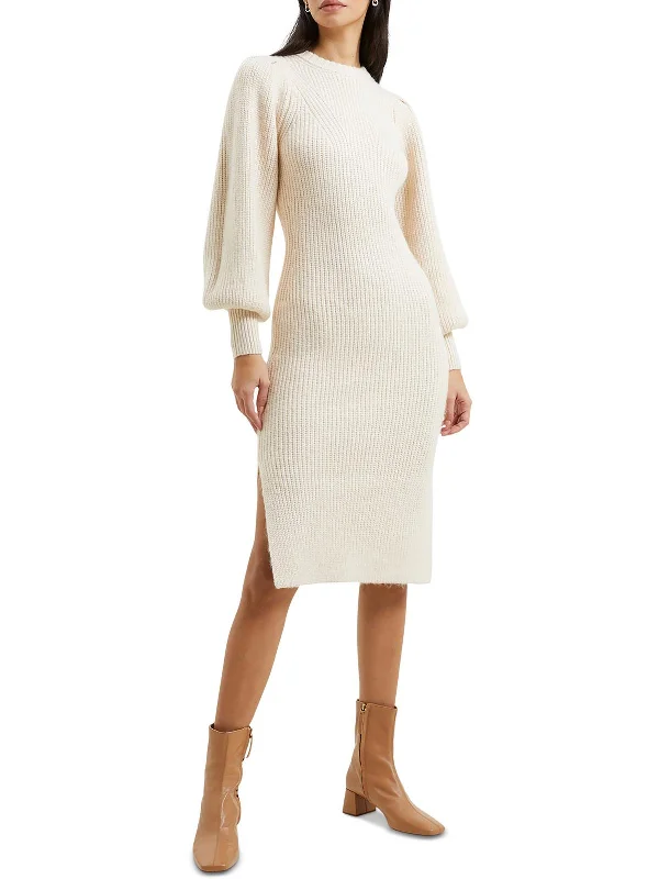 Womens Ribbed Long Sweaterdress