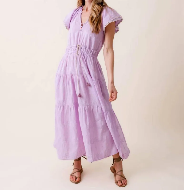 Corinna Midi Dress In Ela Orchid