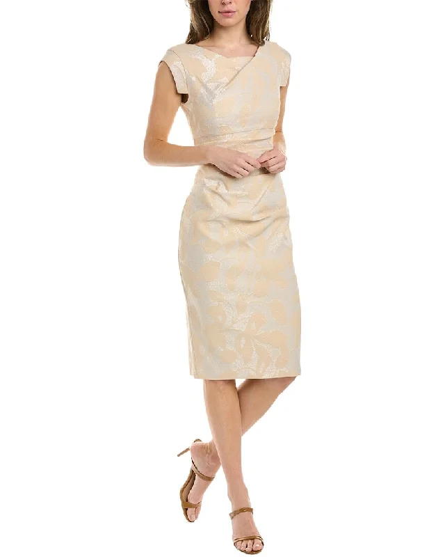 Adrianna Papell Cap Sleeve Midi Dress