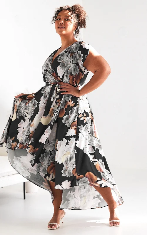 Erin Maxi Dress - Multi Black Floral