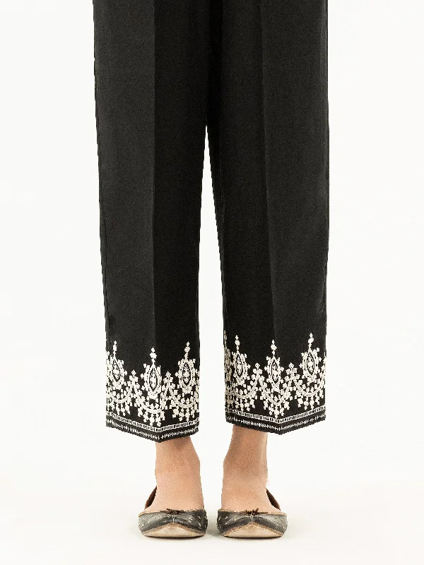 Embroidered Cambric Trousers(Pret)