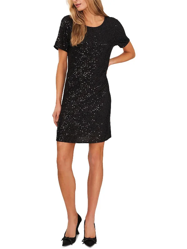 Womens Sequined Short Mini Dress