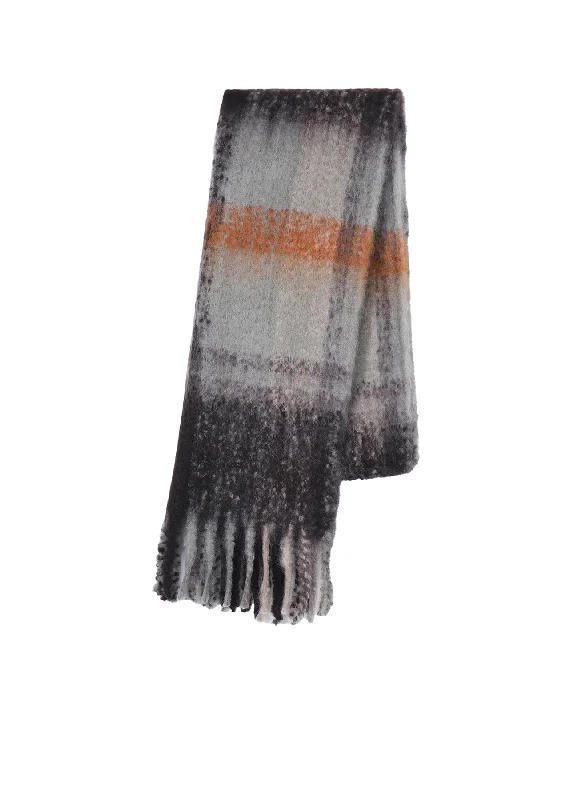 PLAID MOHAIR STOLE