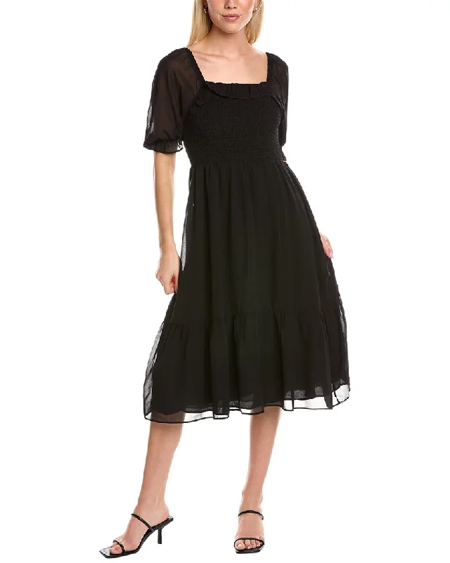 1.STATE Smocked Midi Dress