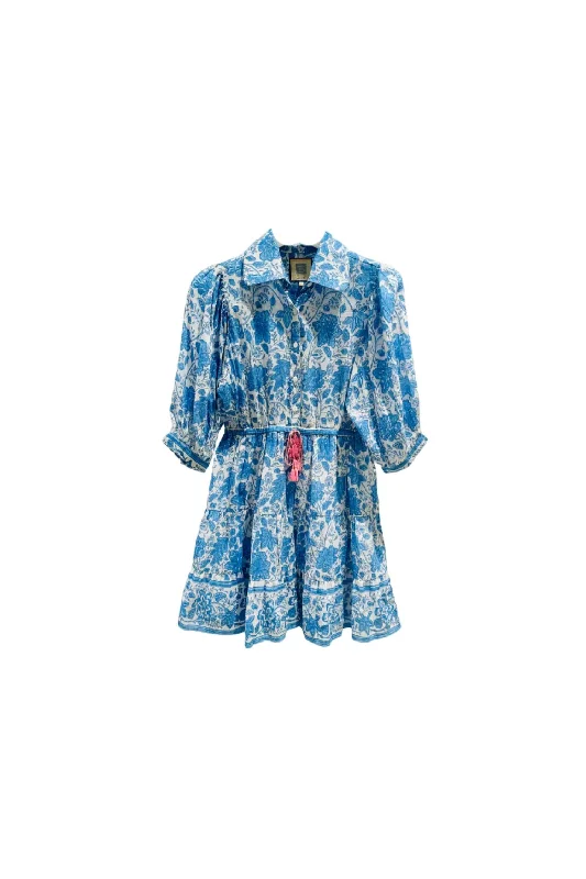 Women's Blair Mini Dress In Blue Floral