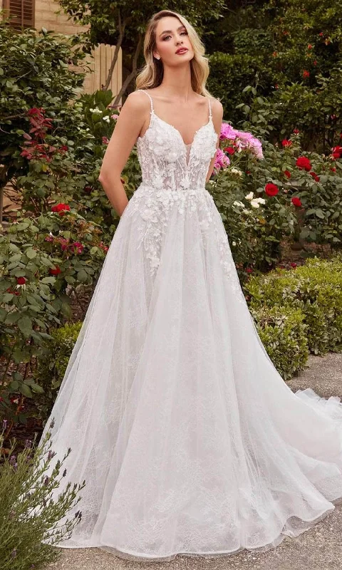 Ladivine CD857W - Sleeveless A-Line Bridal Gown