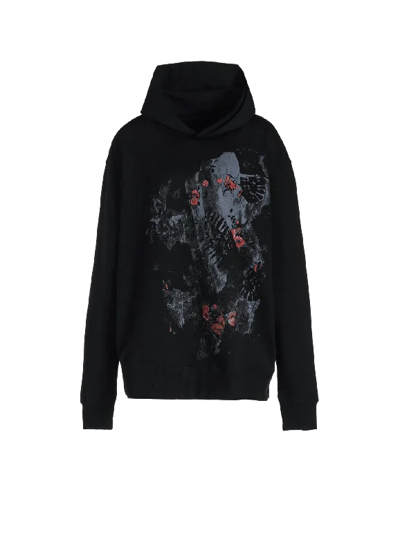 FLOWER + FOOTPRINT LONG HOODIE