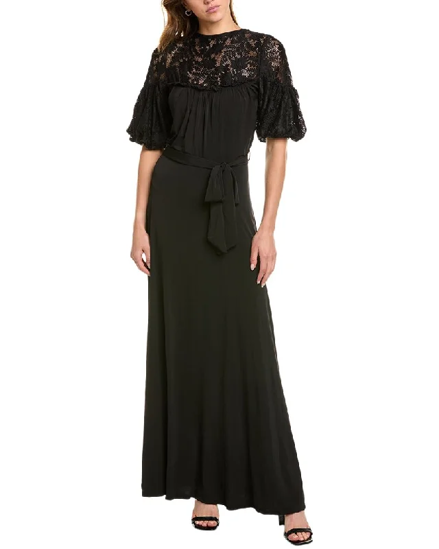 MARION Lace Yoke Maxi Dress