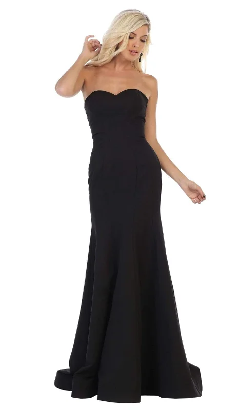 May Queen - RQ7703 Strapless Sweetheart Trumpet Evening Dress