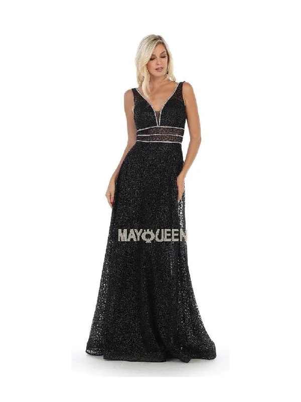 May Queen MQ1623 - Embellished A-line Evening Dress